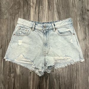Pacsun Light Blue High-Rise Festival Jean Shorts!
